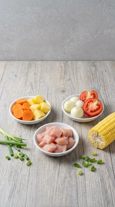 ABC Soup: Healthy Chicken and Vegetable Soup Recipe - ingredients preparation