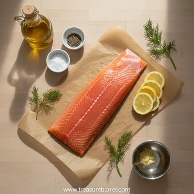 Air Fryer Salmon - cooking process