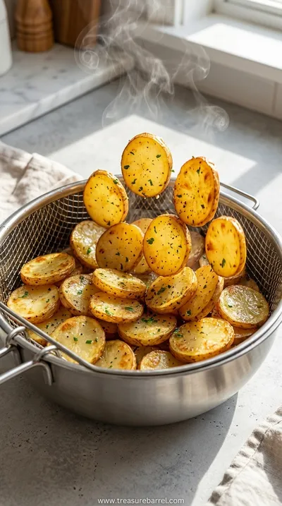 Air Fryer Sliced Potatoes: Crispy Homemade Recipe - cooking process