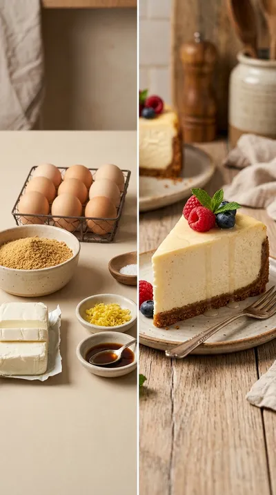 Tall Creamy New York-Style Cheesecake Recipe - ready to serve