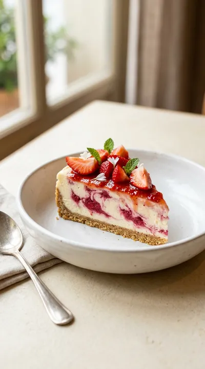 No-Bake Strawberry Cheesecake
