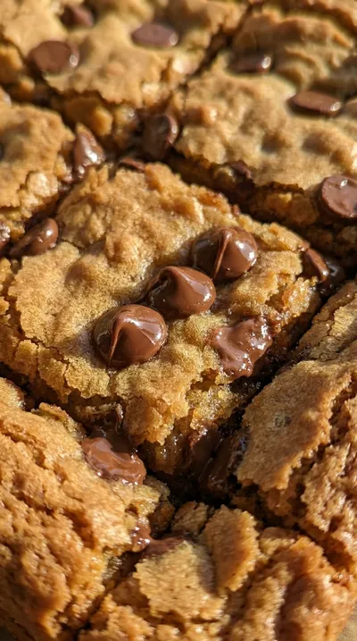 Chewy Chocolate Chip Cookie Bars - ingredients preparation