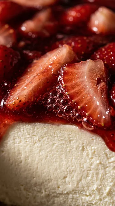 Strawberry Cream Cheese Cheesecake - ingredients preparation