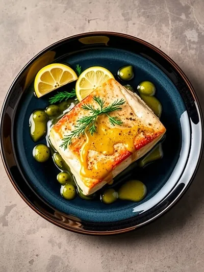 Baked Lemon Garlic Butter Salmon - cooking process