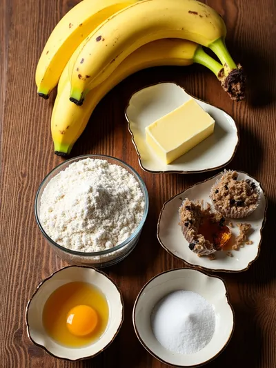Moist Banana Bread Muffins – Easy Breakfast Treat - ingredients preparation