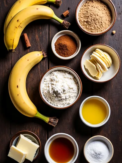Banana Coffee Cake - Moist and Delicious - ingredients preparation