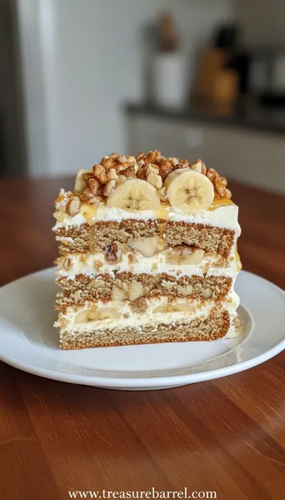 Banana Walnut Cream Cake: Irresistible Recipe - ready to serve