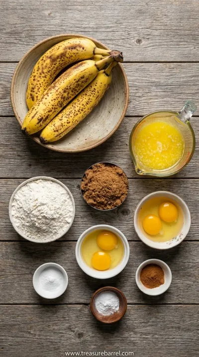 The Best Banana Bread Recipe: Easy & Moist - ingredients preparation