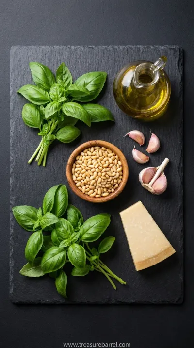 Basil Pesto Recipe: Homemade Herb-Based Classic - ingredients preparation