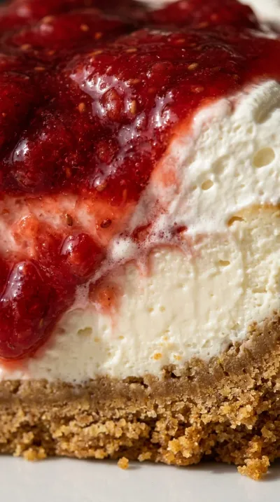 Best Strawberry Cheesecake with Whipped Cream & Sauce - ingredients preparation
