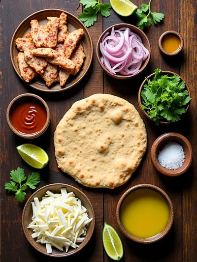 Easy BBQ Chicken Flatbread Recipe - ingredients preparation