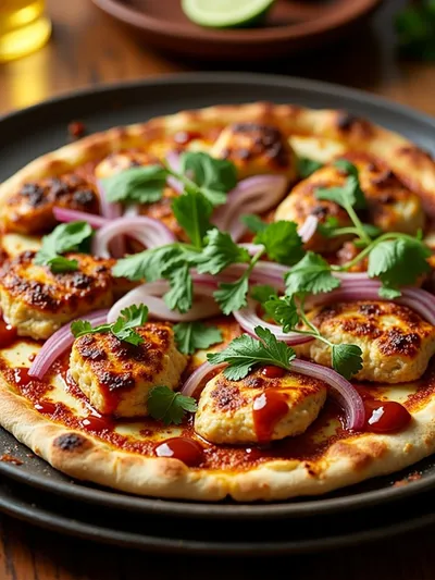 Easy BBQ Chicken Flatbread Recipe - cooking process