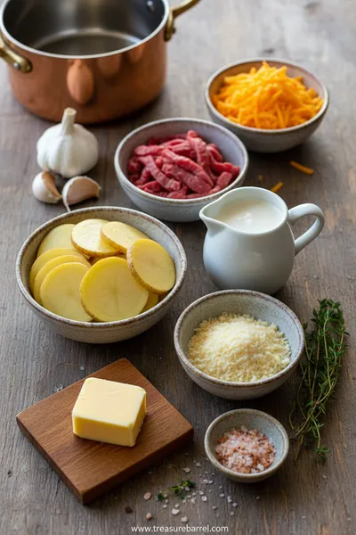 Beef and Potato Au Gratin - cooking process