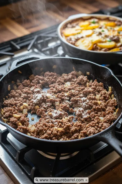 Beef and Potato Casserole Recipe - Hearty and Cheesy - ingredients preparation