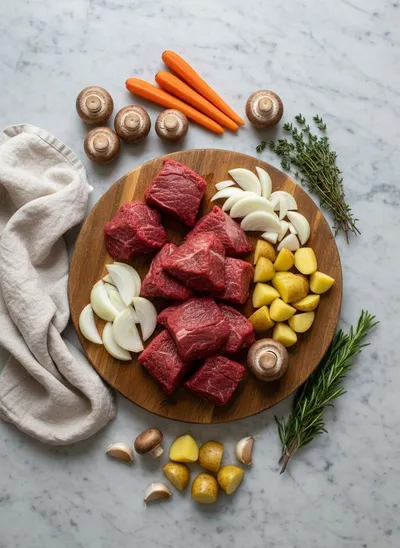 One Pot Beef Bourguignon - cooking process