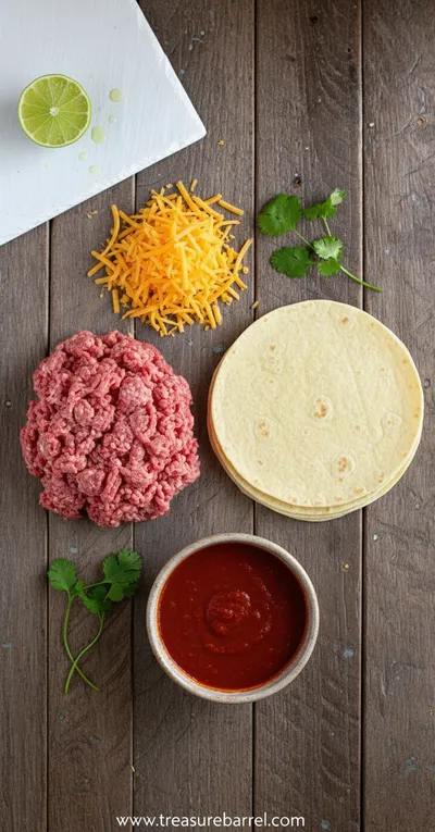 5-Ingredient Beef Enchiladas - cooking process
