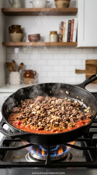 Beef Lombardi Casserole Recipe - Cozy Family Meal - cooking process
