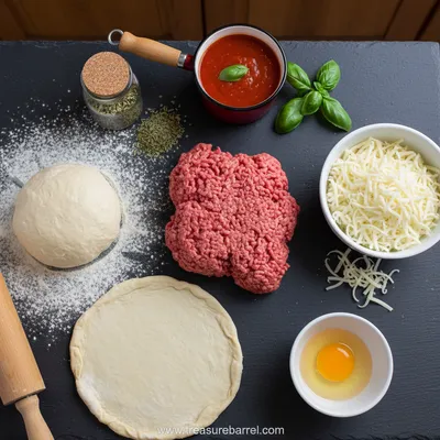 Beef Pizza Pie - cooking process
