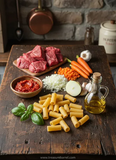 Beef Ragu Pasta Recipe in Tomato Sauce - cooking process