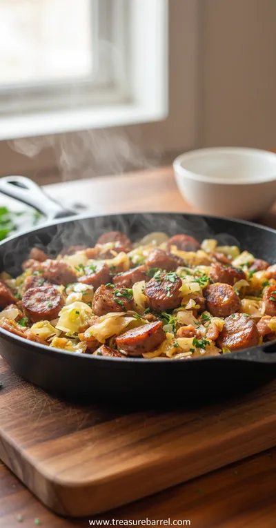 Beef Sausage and Cabbage Stir Fry
