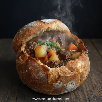 Beef Stew in a Bread Bowl Recipe