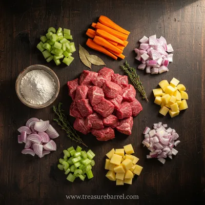 Beef Stew in a Bread Bowl Recipe - cooking process