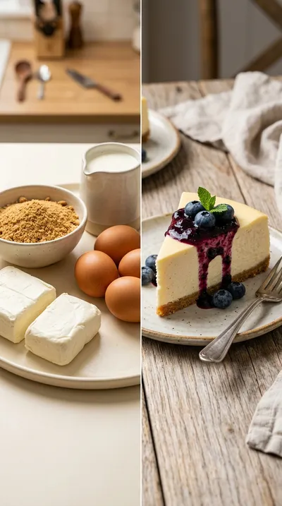 Creamy New York Style Cheesecake - ready to serve