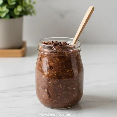 Blended Brownie Batter Overnight Oats