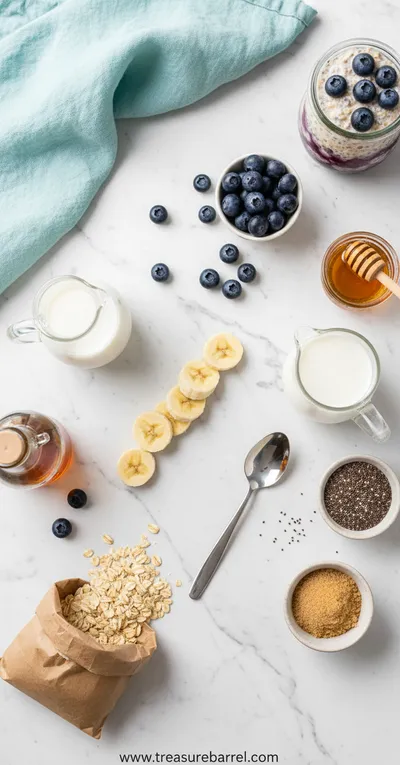 Blueberry Overnight Oats - cooking process