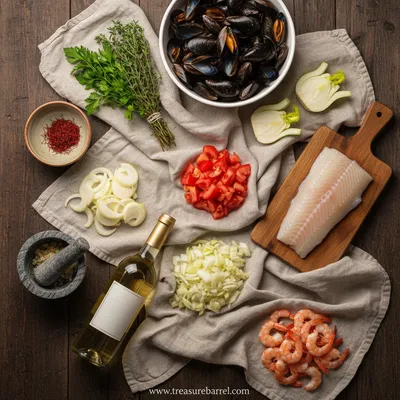 Bouillabaisse Seafood Stew: Classic French Fish Recipe - ingredients preparation
