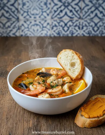 Bouillabaisse Seafood Stew: Classic French Fish Recipe - ready to serve