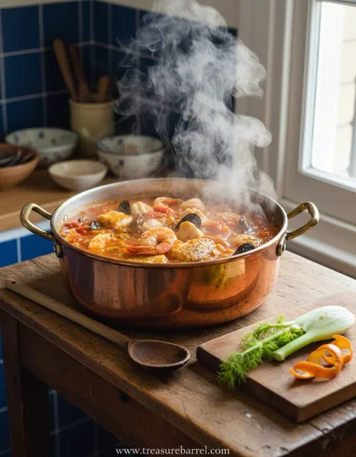 Bouillabaisse Seafood Stew: Classic French Fish Recipe - cooking process