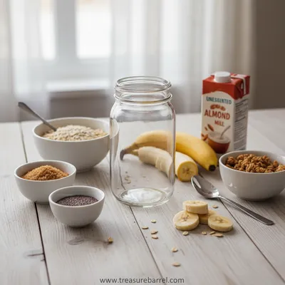 Brown Sugar Overnight Oats - ingredients preparation