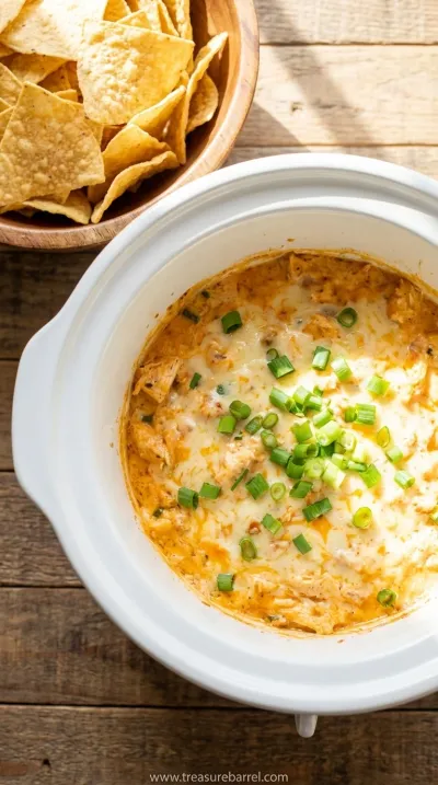 Buffalo Chicken Dip - Crock Pot Recipe - ready to serve