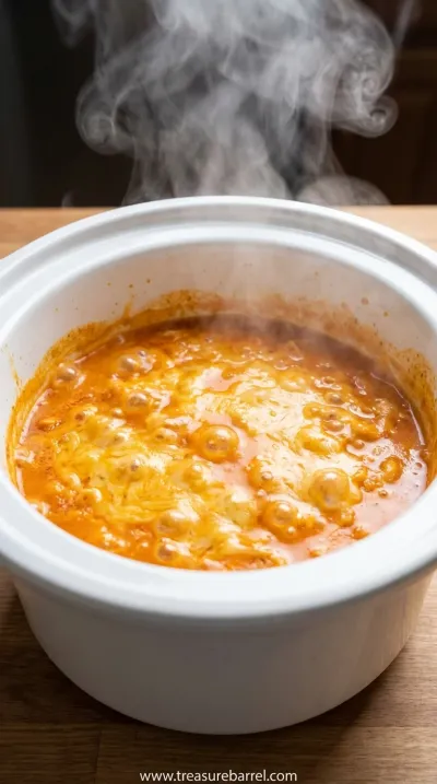 Buffalo Chicken Dip - Crock Pot Recipe - cooking process