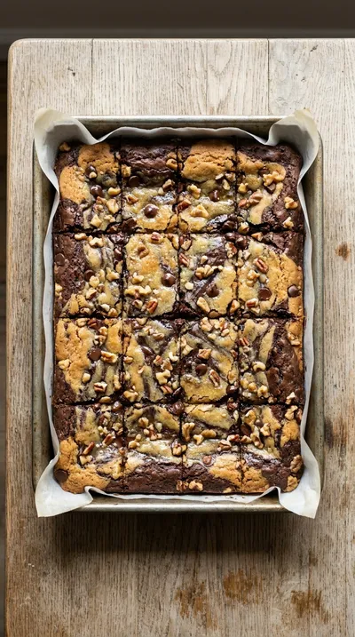 Brookies: Chewy Cookie and Fudgy Brownie Bars - cooking process