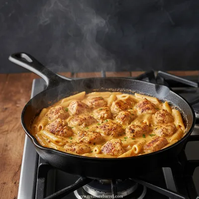 Cajun Cream Cheese Chicken Pasta Bake Recipe - ingredients preparation