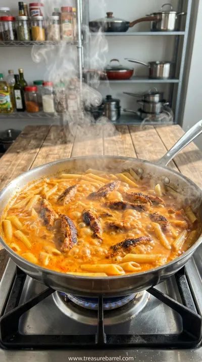 Cajun Chicken Pasta Recipe: Easy Family Dinner - cooking process