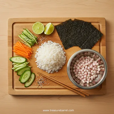 California Roll Cucumber Salad - cooking process