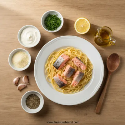 Canned Salmon Pasta: Quick Cozy Meal - cooking process