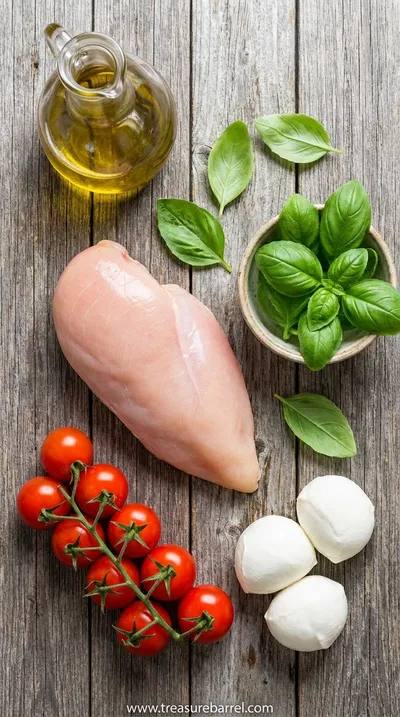 Caprese Chicken with Fresh Tomato and Basil Recipe - ingredients preparation