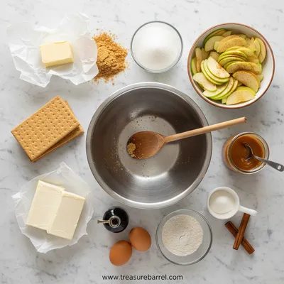Caramel Apple Cheesecake Bars – Sweet, Creamy Dessert - cooking process