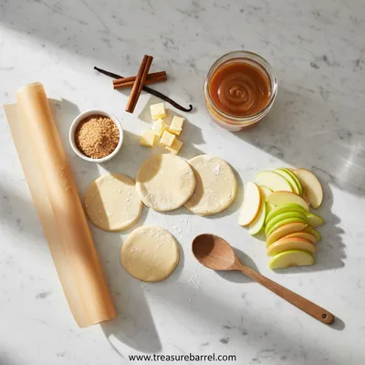 Caramel Apple Pie Bombs - cooking process