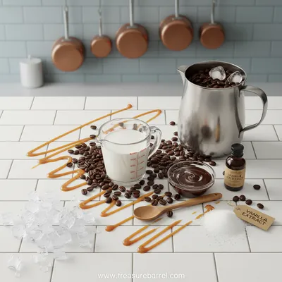 Caramel Ribbon Crunch Frappuccino - cooking process