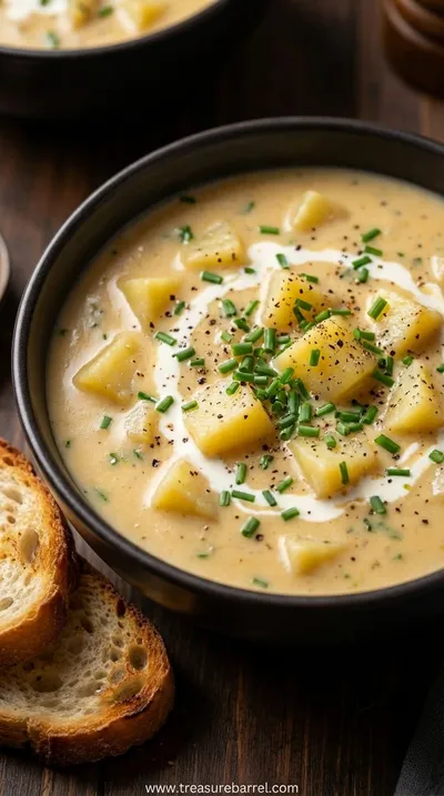Cheddar Garlic Herb Potato Soup: Cozy Comfort Food - ready to serve