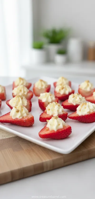 Cheesecake Stuffed Strawberries – Easy Party Treat