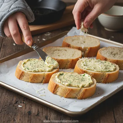 Cheesy Garlic Bread Recipe - Easy Homemade Snack - ingredients preparation