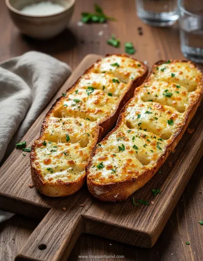Cheesy Garlic Bread Recipe - Easy Homemade Snack - ready to serve