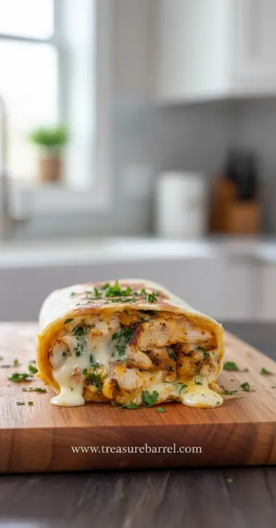 Cheesy Garlic Chicken Wraps