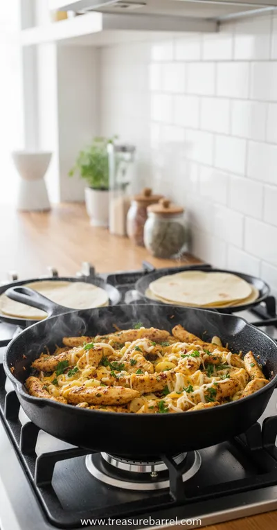 Cheesy Garlic Chicken Wraps - ingredients preparation